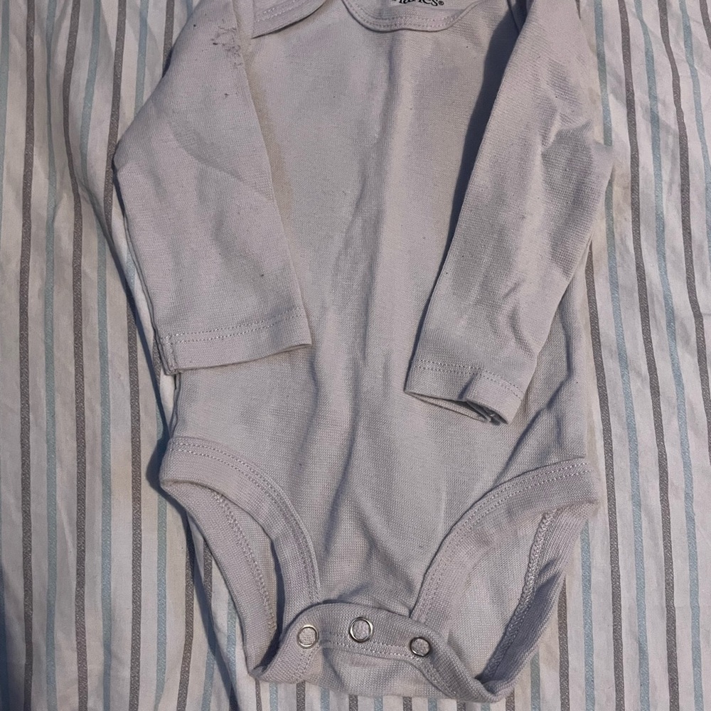 Hanes Soft Gray Kids One Piece Bodysuit